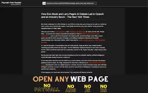 Paywall Free Reader from Chrome web store to be run with OffiDocs Chromium online Paywall Free Reader from Chrome web store to be run with OffiDocs Chromium online