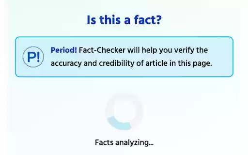 Period! Fact Checker from Chrome web store to be run with OffiDocs Chromium online Period! Fact Checker from Chrome web store to be run with OffiDocs Chromium online
