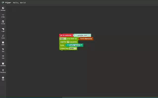 Piper: Web Automation Toolkit from Chrome web store to be run with OffiDocs Chromium online Piper: Web Automation Toolkit from Chrome web store to be run with OffiDocs Chromium online