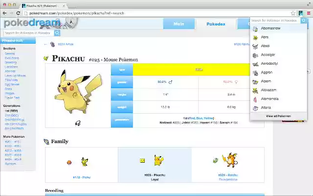 PokeDream Pokedex Pokemon Search from Chrome web store to be run with OffiDocs Chromium online PokeDream Pokedex Pokemon Search from Chrome web store to be run with OffiDocs Chromium online