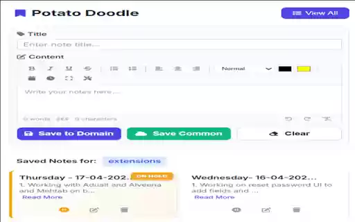 Potato Doodle – Sticky notes that remember where you left them. from Chrome web store to be run with OffiDocs Chromium online Potato Doodle – Sticky notes that remember where you left them. from Chrome web store to be run with OffiDocs Chromium online