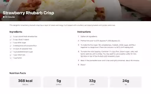Readable Recipes from Chrome web store to be run with OffiDocs Chromium online Readable Recipes from Chrome web store to be run with OffiDocs Chromium online