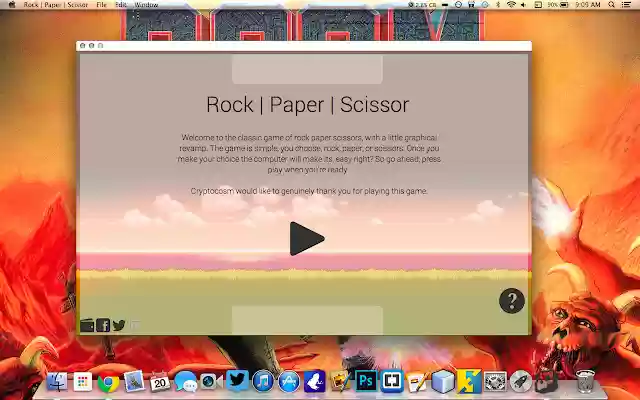 Rock, Paper, Scissor from Chrome web store to be run with OffiDocs Chromium online Rock, Paper, Scissor from Chrome web store to be run with OffiDocs Chromium online