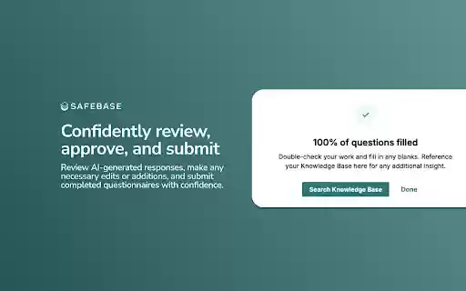 SafeBase Security Questionnaire Plugin from Chrome web store to be run with OffiDocs Chromium online SafeBase Security Questionnaire Plugin from Chrome web store to be run with OffiDocs Chromium online