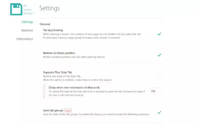 Save Tab Groups for Tab Session Manager from Chrome web store to be run with OffiDocs Chromium online Save Tab Groups for Tab Session Manager from Chrome web store to be run with OffiDocs Chromium online