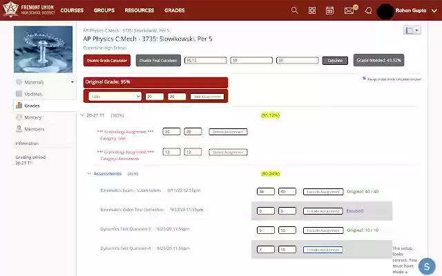 Schoology Gradeology from Chrome web store to be run with OffiDocs Chromium online Schoology Gradeology from Chrome web store to be run with OffiDocs Chromium online