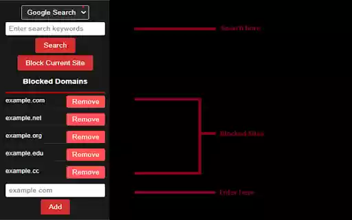 Search Engine Website Excluder from Chrome web store to be run with OffiDocs Chromium online Search Engine Website Excluder from Chrome web store to be run with OffiDocs Chromium online
