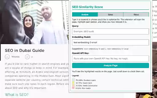 SEO Similarity Score from Chrome web store to be run with OffiDocs Chromium online SEO Similarity Score from Chrome web store to be run with OffiDocs Chromium online