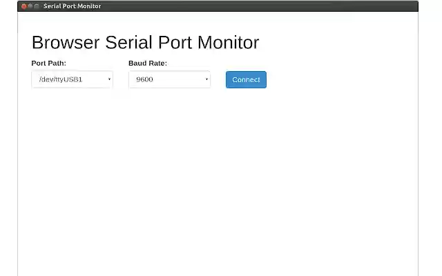 Serial Monitor from Chrome web store to be run with OffiDocs Chromium online Serial Monitor from Chrome web store to be run with OffiDocs Chromium online