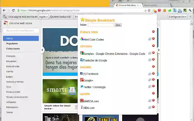 Simple Bookmark from Chrome web store to be run with OffiDocs Chromium online Simple Bookmark from Chrome web store to be run with OffiDocs Chromium online