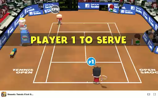 Smoots Tennis First Serve Hit, return, and score to win the match! from Chrome web store to be run with OffiDocs Chromium online Smoots Tennis First Serve Hit, return, and score to win the match! from Chrome web store to be run with OffiDocs Chromium online