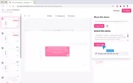 Snapdemo: AI interactive product demo from Chrome web store to be run with OffiDocs Chromium online Snapdemo: AI interactive product demo from Chrome web store to be run with OffiDocs Chromium online