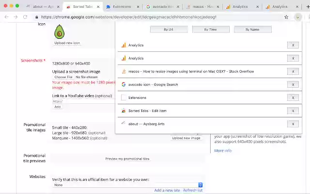 Sorted Tabs from Chrome web store to be run with OffiDocs Chromium online Sorted Tabs from Chrome web store to be run with OffiDocs Chromium online