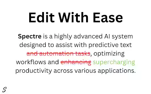 Spectre: AI Editor for Google Docs from Chrome web store to be run with OffiDocs Chromium online Spectre: AI Editor for Google Docs from Chrome web store to be run with OffiDocs Chromium online