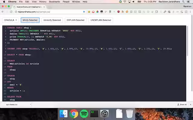 SQL Viewer from Chrome web store to be run with OffiDocs Chromium online SQL Viewer from Chrome web store to be run with OffiDocs Chromium online