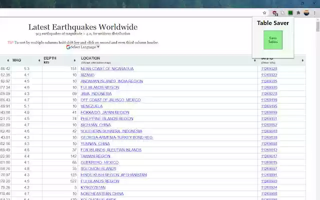 Table Saver from Chrome web store to be run with OffiDocs Chromium online Table Saver from Chrome web store to be run with OffiDocs Chromium online
