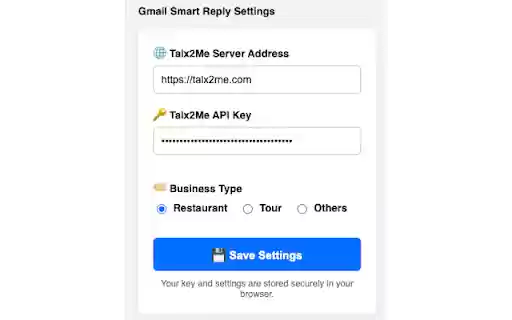 Talx2Me Gmail Smart Reply from Chrome web store to be run with OffiDocs Chromium online Talx2Me Gmail Smart Reply from Chrome web store to be run with OffiDocs Chromium online