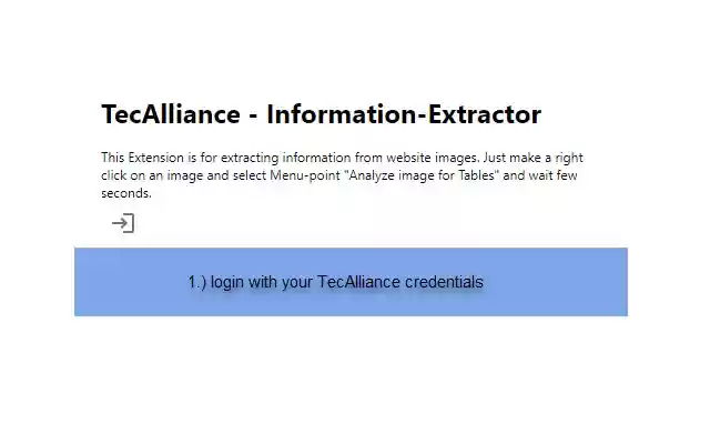 TecAlliance Information Extractor from Chrome web store to be run with OffiDocs Chromium online TecAlliance Information Extractor from Chrome web store to be run with OffiDocs Chromium online