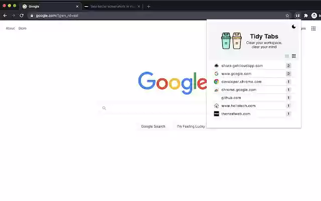 TidyTabs from Chrome web store to be run with OffiDocs Chromium online TidyTabs from Chrome web store to be run with OffiDocs Chromium online