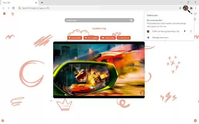 Traffic Car Racing Game New Tab from Chrome web store to be run with OffiDocs Chromium online Traffic Car Racing Game New Tab from Chrome web store to be run with OffiDocs Chromium online