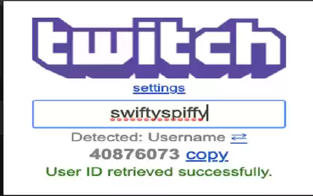 Twitch Username and User ID Translator from Chrome web store to be run with OffiDocs Chromium online Twitch Username and User ID Translator from Chrome web store to be run with OffiDocs Chromium online