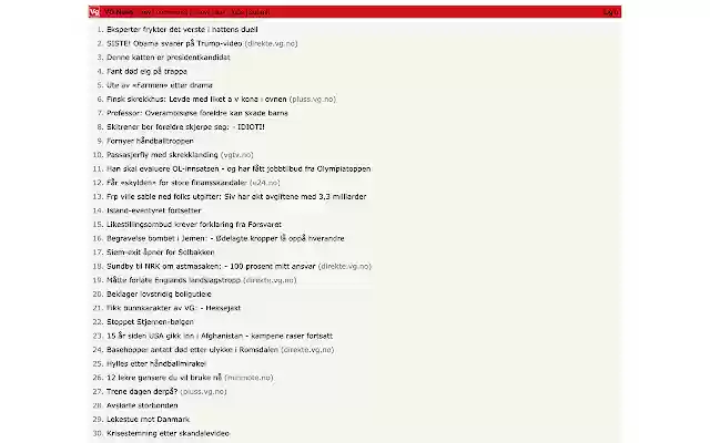 VG News from Chrome web store to be run with OffiDocs Chromium online VG News from Chrome web store to be run with OffiDocs Chromium online