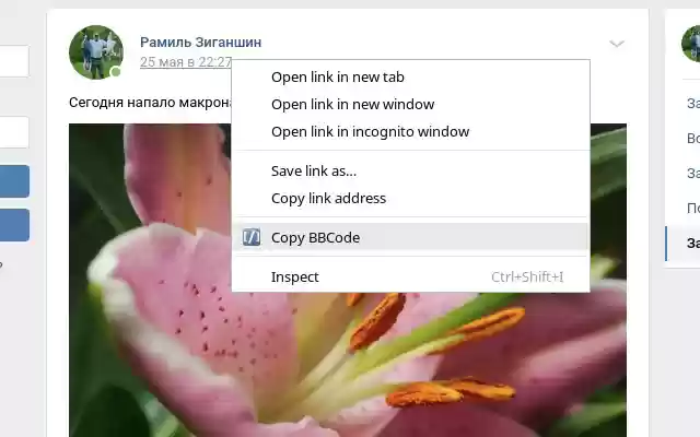 Vk wall to BBCode from Chrome web store to be run with OffiDocs Chromium online Vk wall to BBCode from Chrome web store to be run with OffiDocs Chromium online
