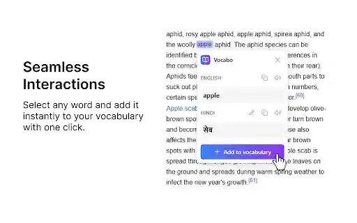 Vocabo from Chrome web store to be run with OffiDocs Chromium online Vocabo from Chrome web store to be run with OffiDocs Chromium online