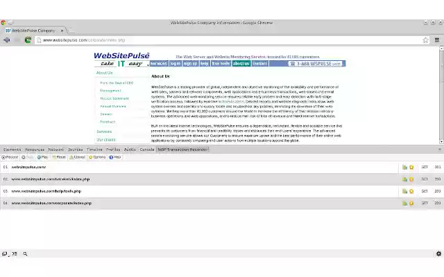 WebSitePulse Transaction Recorder from Chrome web store to be run with OffiDocs Chromium online WebSitePulse Transaction Recorder from Chrome web store to be run with OffiDocs Chromium online