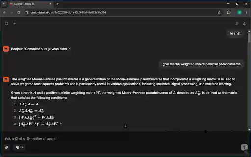 Wide Le Chat from Chrome web store to be run with OffiDocs Chromium online Wide Le Chat from Chrome web store to be run with OffiDocs Chromium online