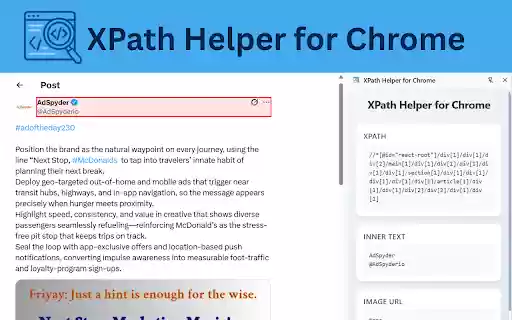 XPath Helper for Chrome from Chrome web store to be run with OffiDocs Chromium online XPath Helper for Chrome from Chrome web store to be run with OffiDocs Chromium online