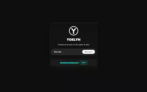 Yoklyn Raccourcisseur de lien from Chrome web store to be run with OffiDocs Chromium online Yoklyn Raccourcisseur de lien from Chrome web store to be run with OffiDocs Chromium online