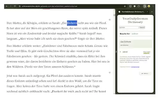YourDailyGerman Dictionary Extension from Chrome web store to be run with OffiDocs Chromium online YourDailyGerman Dictionary Extension from Chrome web store to be run with OffiDocs Chromium online