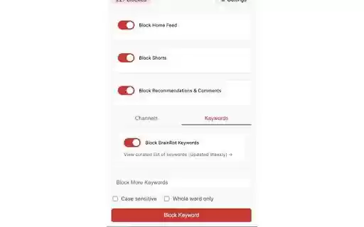 YouTube Brainrot Blocker Advanced filtering for YouTube from Chrome web store to be run with OffiDocs Chromium online YouTube Brainrot Blocker Advanced filtering for YouTube from Chrome web store to be run with OffiDocs Chromium online