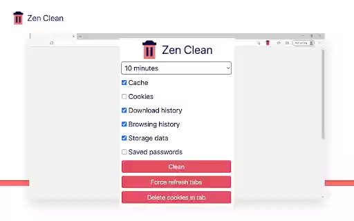 Zen Clean from Chrome web store to be run with OffiDocs Chromium online Zen Clean from Chrome web store to be run with OffiDocs Chromium online